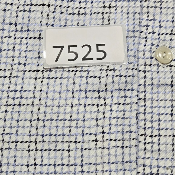 Eton Contemporary XL 17 / 43 Twill Button Shirt Plaid / Check Long Sleeve - Picture 11 of 11